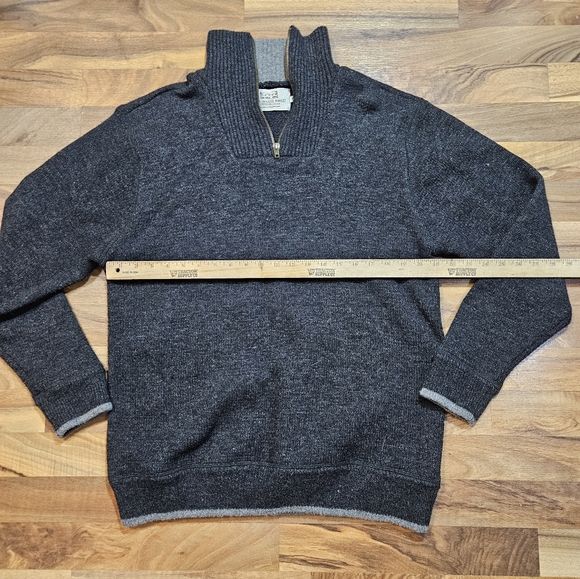 Aran Sweater Market Irish Wool Quarter Zip XL - Picture 5 of 9